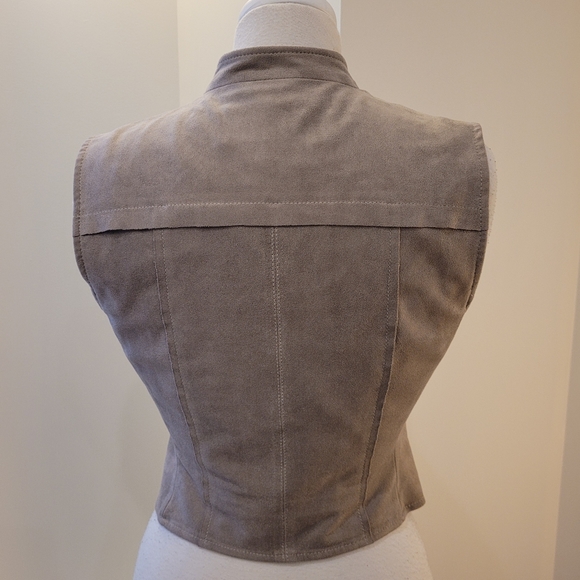 BCBG Faux Suede Moto Vest - Picture 3 of 8